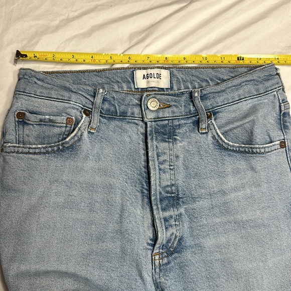 Agolde women’s jeans size 27 Nico high rise button fly light wash GUC - Picture 7 of 12